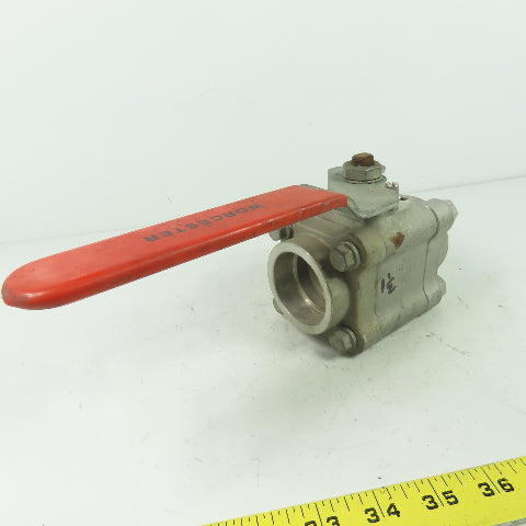 Worcester PT4466GGSW 1-1/2" Ball Valve CF8M Trim 316 Seat SS CWP1000