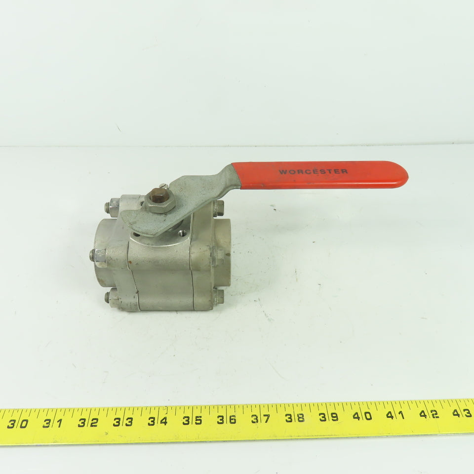 Worcester PT4466GGSW 1-1/2" Ball Valve CF8M Trim 316 Seat SS CWP1000
