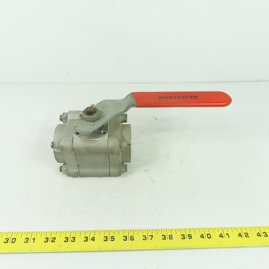 Worcester PT4466GGSW 1-1/2" Ball Valve CF8M Trim 316 Seat SS CWP1000
