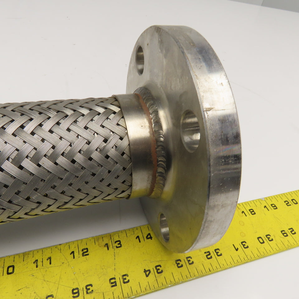 2-1/2" x 2" Flange Flexible Braided Stainless Steel Adaptor Union 12"