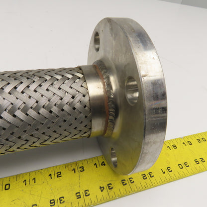 2-1/2" x 2" Flange Flexible Braided Stainless Steel Adaptor Union 12"