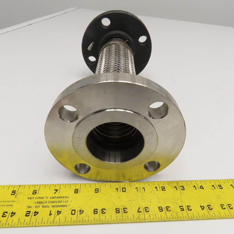 2-1/2" x 2" Flange Flexible Braided Stainless Steel Adaptor Union 12"
