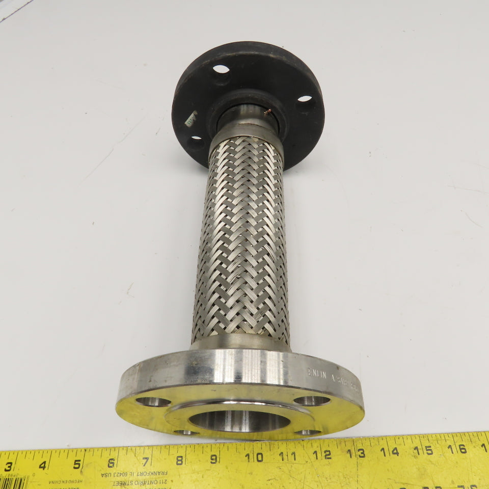 2-1/2" x 2" Flange Flexible Braided Stainless Steel Adaptor Union 12"