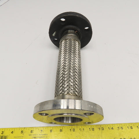2-1/2" x 2" Flange Flexible Braided Stainless Steel Adaptor Union 12"