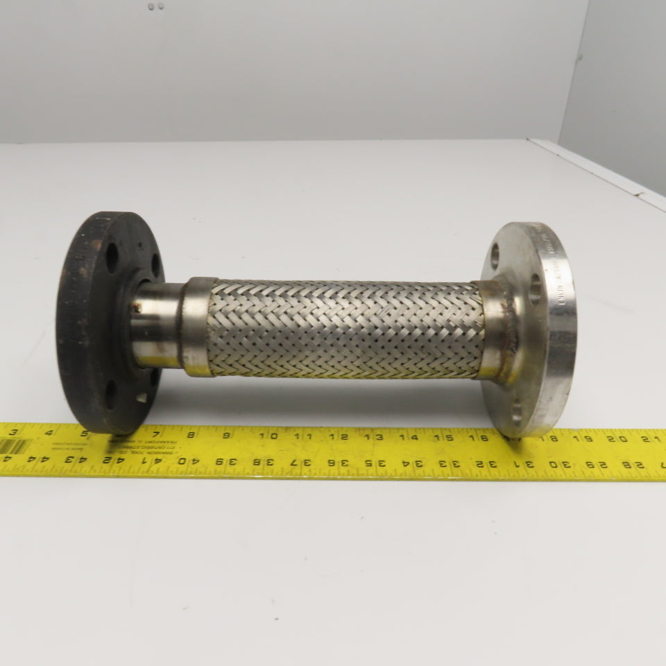 2-1/2" x 2" Flange Flexible Braided Stainless Steel Adaptor Union 12"