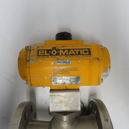 El-O-Matic ES0100.02A04A.19K0 Pneumatic Valve Actuator 116PSI W/ 2" Ball Valve