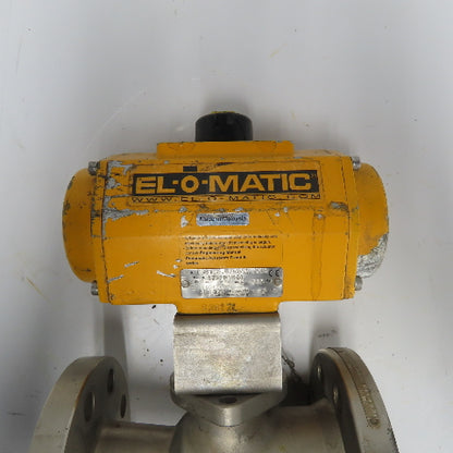 El-O-Matic ES0100.02A04A.19K0 Pneumatic Valve Actuator 116PSI W/ 2" Ball Valve
