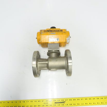 El-O-Matic ES0100.02A04A.19K0 Pneumatic Valve Actuator 116PSI W/ 2" Ball Valve