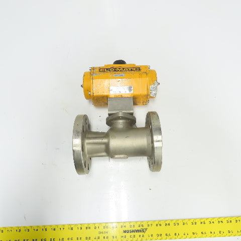 El-O-Matic ES0100.02A04A.19K0 Pneumatic Valve Actuator 116PSI W/ 2" Ball Valve