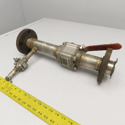 Flowserve 2 4466RTSW R2 2" Stainless Steel Flange Fit Pipe Assembly 20" OAL