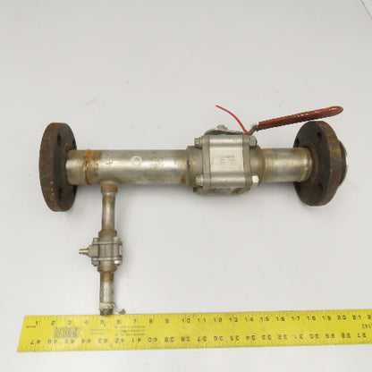 Flowserve 2 4466RTSW R2 2" Stainless Steel Flange Fit Pipe Assembly 20" OAL