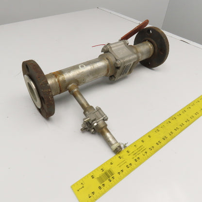 Flowserve 2 4466RTSW R2 2" Stainless Steel Flange Fit Pipe Assembly 20" OAL