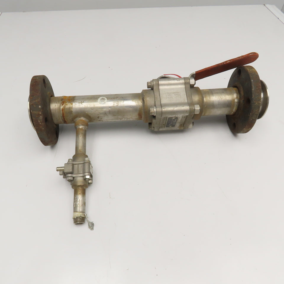 Flowserve 2 4466RTSW R2 2" Stainless Steel Flange Fit Pipe Assembly 20" OAL