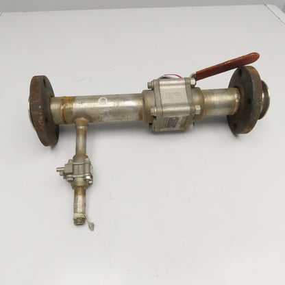 Flowserve 2 4466RTSW R2 2" Stainless Steel Flange Fit Pipe Assembly 20" OAL