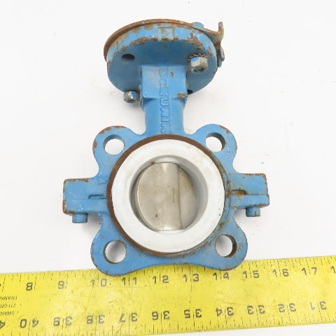 DeZurik 9135553 2" Lug Mount Butterfly Valve PTFE Lined 250°F No Handle