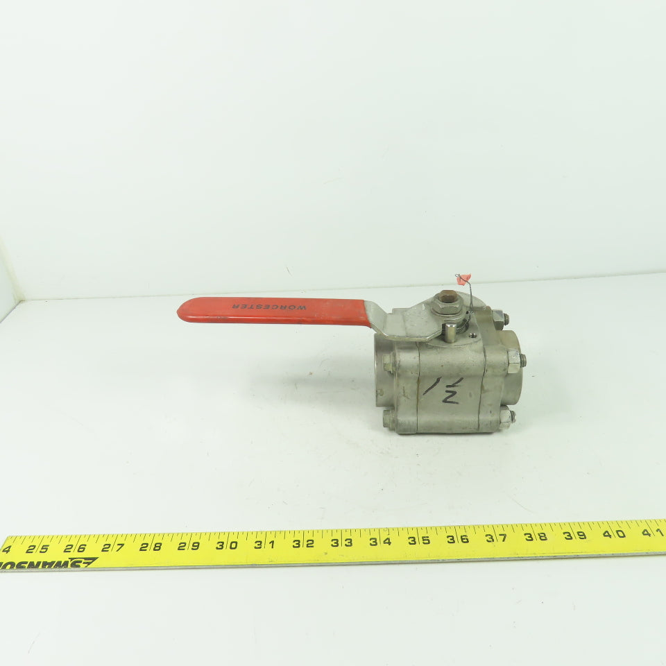 Worcester PT4466GGSW 1-1/2" Ball Valve CF8M Trim 316 Seat SS CWP1000