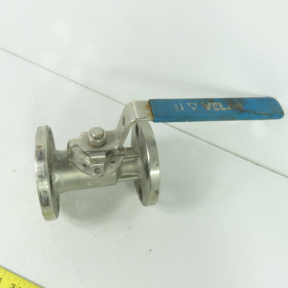 Velan 00313-SSE 1" Stainless Steel Flanged Ball Valve 275PSIG CF8M 316 MPTFE