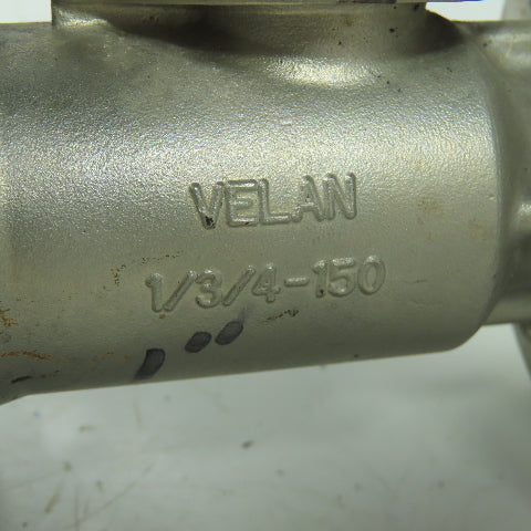 Velan 00313-SSE 1" Stainless Steel Flanged Ball Valve 275PSIG CF8M 316 MPTFE