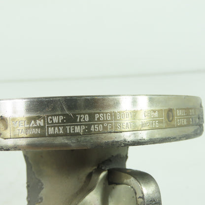 Velan 10313-SSE Model W330 1" Stainless Steel Flanged Ball Valve 720PSI CF8M 316