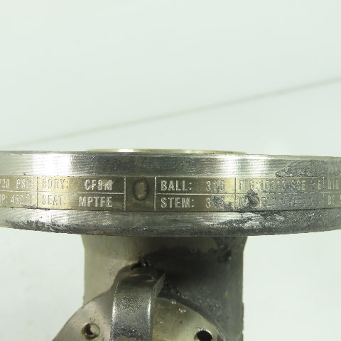 Velan 10313-SSE Model W330 1" Stainless Steel Flanged Ball Valve 720PSI CF8M 316