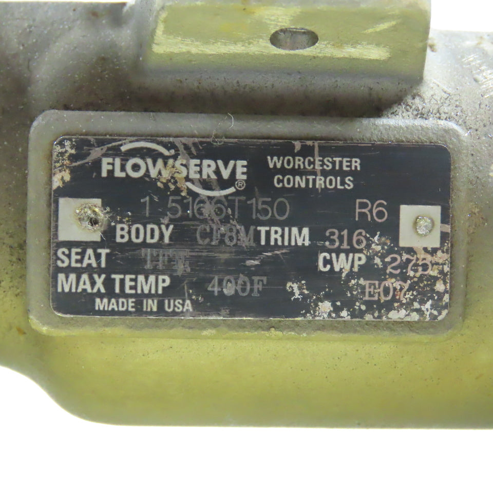 Worcester 15166T150 Flowserve 1" 316 Stainless Steel Ball Valve 275 CWP 400°F