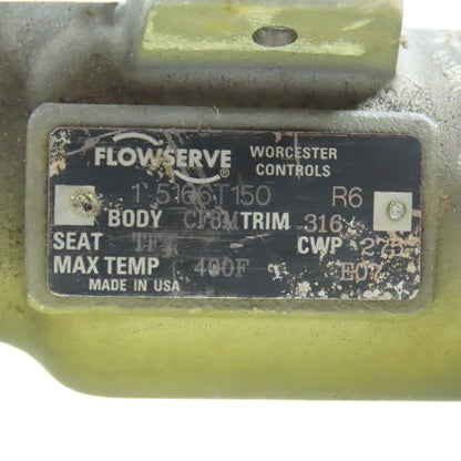 Worcester 15166T150 Flowserve 1" 316 Stainless Steel Ball Valve 275 CWP 400°F
