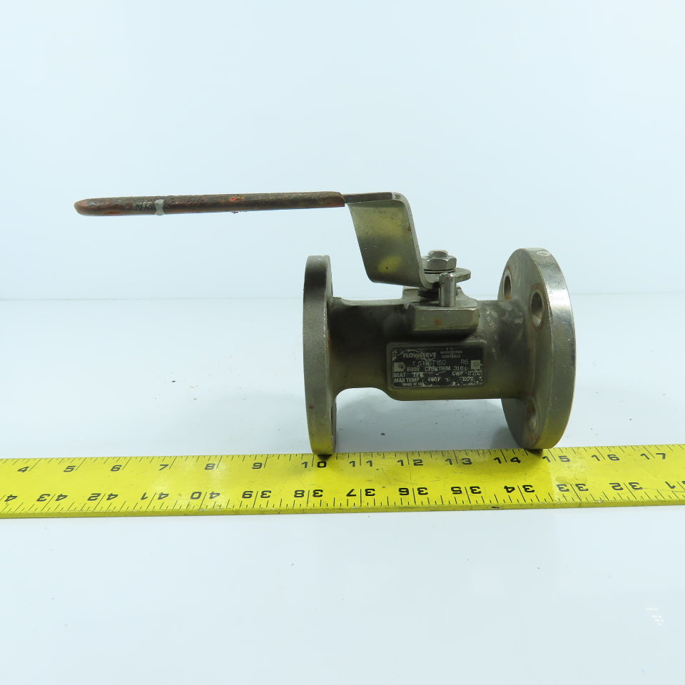 Worcester 15166T150 Flowserve 1" 316 Stainless Steel Ball Valve 275 CWP 400°F