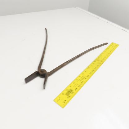 Warren-Teed 24" Vintage Flat Jaw Blacksmith Foundry Tongs