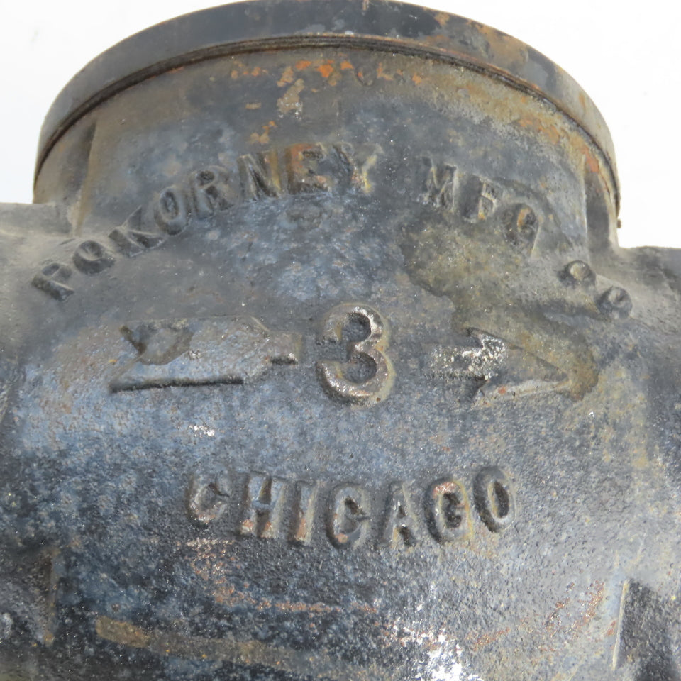 Pokorney 3300 3" NPT Ductile Iron Vacuum Check Valve W/ Stainless Adapter
