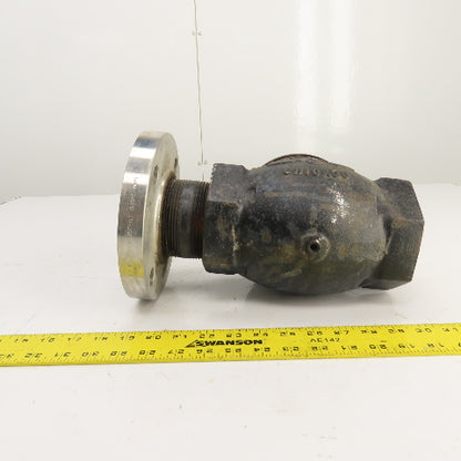 Pokorney 3300 3" NPT Ductile Iron Vacuum Check Valve W/ Stainless Adapter