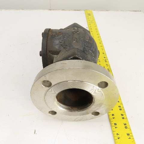Pokorney 3300 3" NPT Ductile Iron Vacuum Check Valve W/ Stainless Adapter