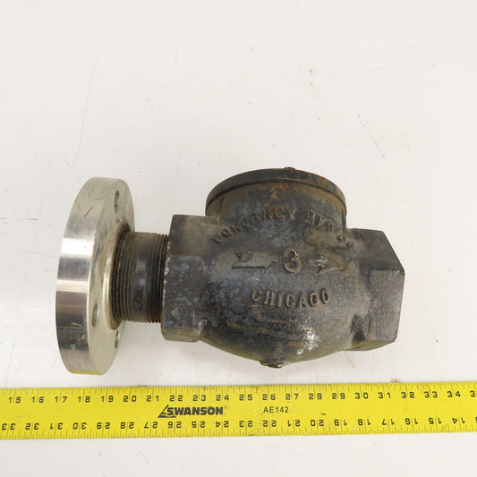 Pokorney 3300 3" NPT Ductile Iron Vacuum Check Valve W/ Stainless Adapter