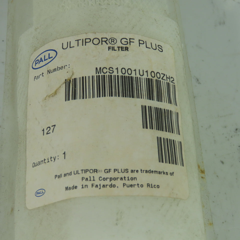 Pall MCS1001U100ZH2 Ultipor GF Plus Replacement Filter Element