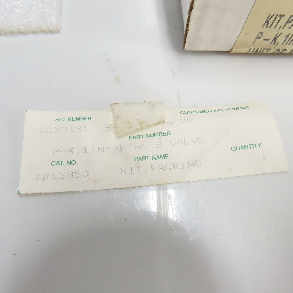 1213850 Kit Packing Repress Valve Kit