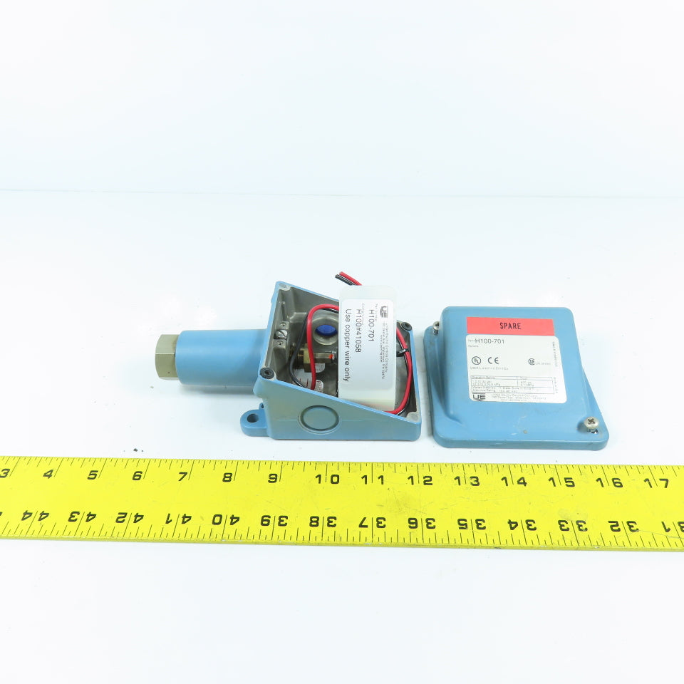 United Electric H100-701 Pressure Switch 1.5-30 PSI 15A 480VAC USA Made