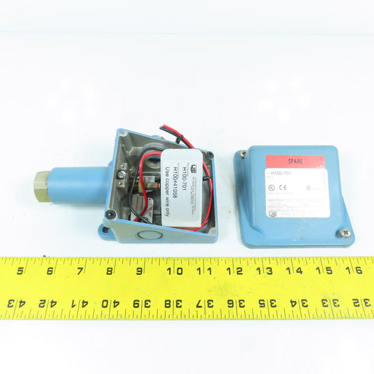 United Electric H100-701 Pressure Switch 1.5-30 PSI 15A 480VAC USA Made