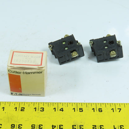 Eaton Cutler Hammer 10250T53 600V Heavy Duty Contact Block 2 Normally Open Lot/2