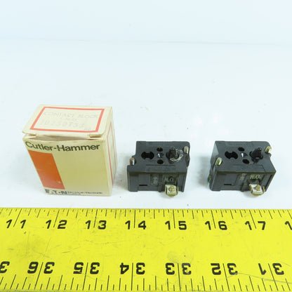 Eaton Cutler Hammer 10250T53 600V Heavy Duty Contact Block 2 Normally Open Lot/2