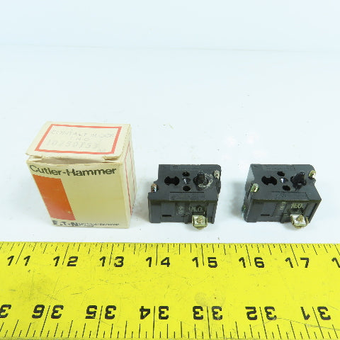 Eaton Cutler Hammer 10250T53 600V Heavy Duty Contact Block 2 Normally Open Lot/2