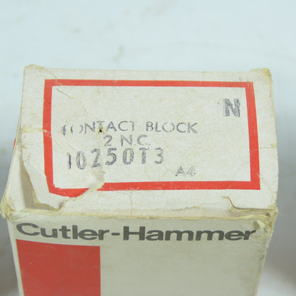 Cutler Hammer 10250T3 600V Heavy Duty Contact Block 2 Normally Closed Lot/3 NEW