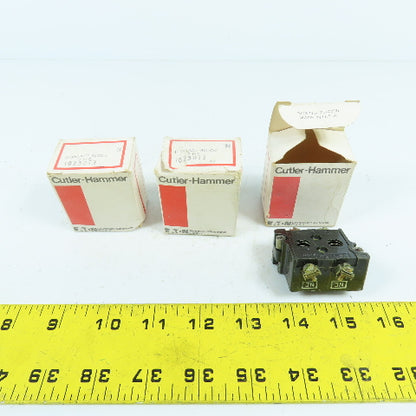 Cutler Hammer 10250T3 600V Heavy Duty Contact Block 2 Normally Closed Lot/3 NEW