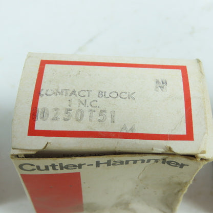 Cutler Hammer 10250T51 600V Heavy Duty Contact Block 1 Normally Closed Lot/3 NEW