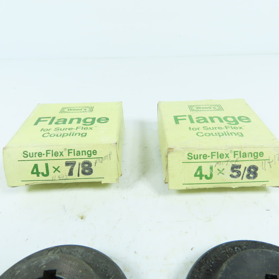 Woods 4J Sure-Flex Flange For Coupling 7/8" & 5/8" Lot Of 2 NEW