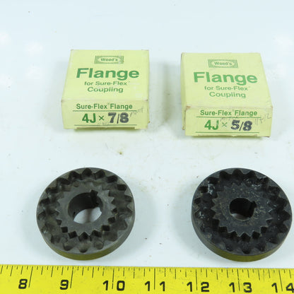 Woods 4J Sure-Flex Flange For Coupling 7/8" & 5/8" Lot Of 2 NEW