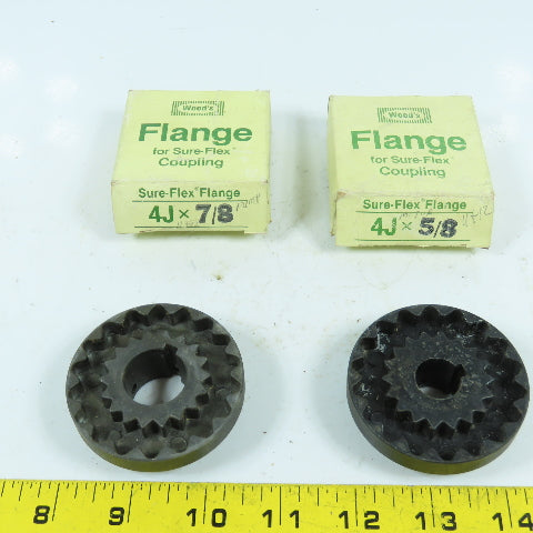 Woods 4J Sure-Flex Flange For Coupling 7/8" & 5/8" Lot Of 2 NEW