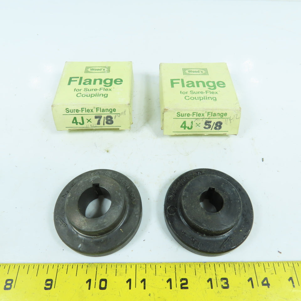 Woods 4J Sure-Flex Flange For Coupling 7/8" & 5/8" Lot Of 2 NEW