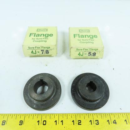 Woods 4J Sure-Flex Flange For Coupling 7/8" & 5/8" Lot Of 2 NEW