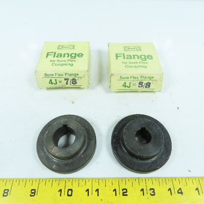 Woods 4J Sure-Flex Flange For Coupling 7/8" & 5/8" Lot Of 2 NEW