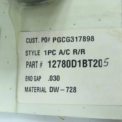 DuraWear 12780D1BT205 Rider Ring A/C R/R End Gap 0.030 DW-728 NEW