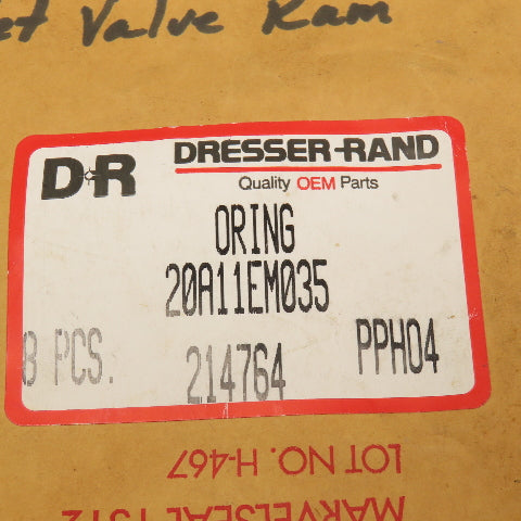Dresser Rand 20A11EM035 Yellow Stripe O-Ring Lot Of 8